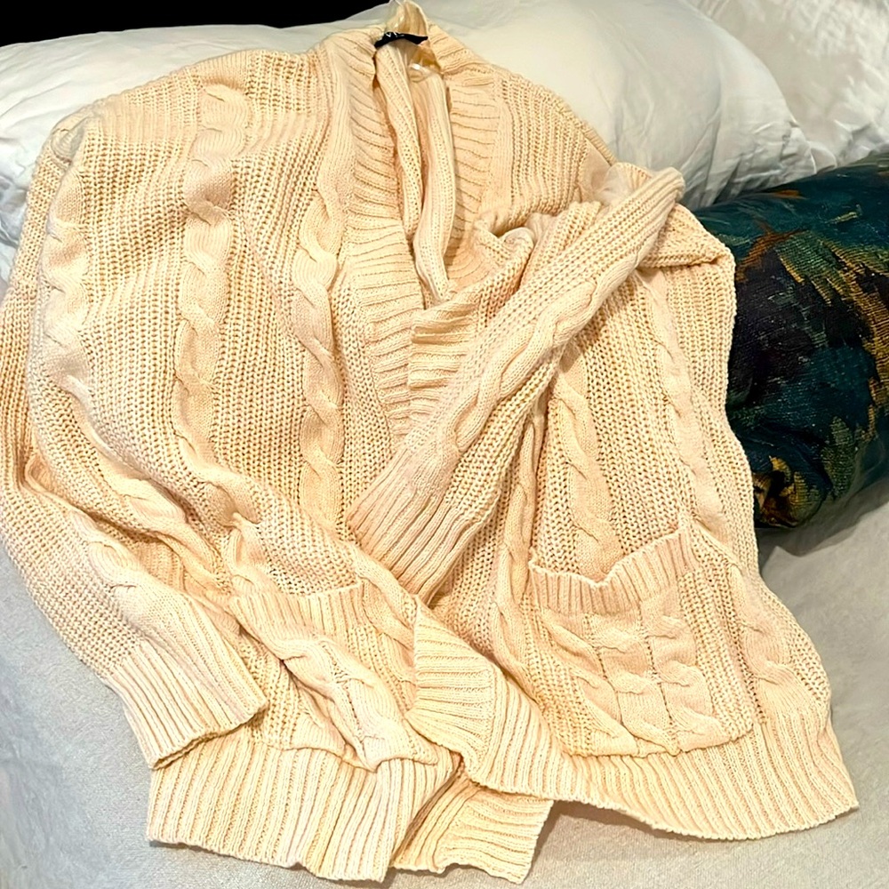 VICI.   Gorgeous.  All COTTON cardigan. Uber soft!   Oversized just right.  S/M